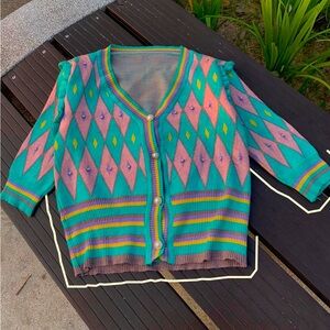 Trendy Colorful Cardigan